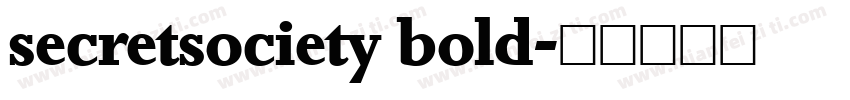 secretsociety bold字体转换